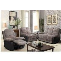 Corded Jumbo Recliner Sofa Set - Brown