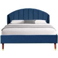 Plush Velvet Paros Bed - Brown