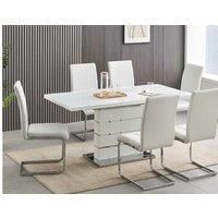 Luzzo Extendable 7 Piece Dining Set - White