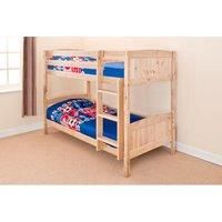 SleepOn 2Ft6 Shorty Small Single Wooden Bunk Bed Natural