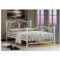 Olivia Bedframe With Crystal Finials - Black