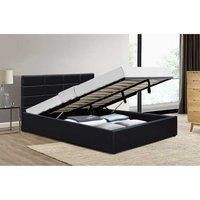 Faux Leather Gas Lift Chanel Ottoman Bed