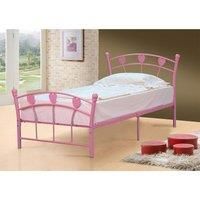 Elsie Single Bed Frame  Pink