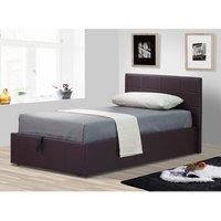 Ezra Ottoman Storage Single Bed - Brown