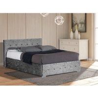 SleepOn Albie Ottoman Double Storage Bed Silver