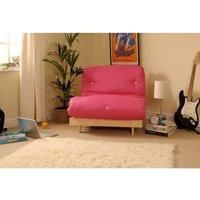 SleepOn Albury Pink Sofa Bed With Tufted Mattress - Small Single