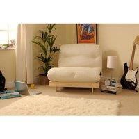 SleepOn Albury Single Sofa Bed Set With Tufted Mattress - Natural