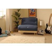 Albury Single Sofa Bed Set With Tufted Mattress - Navy