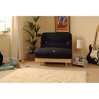 Albury Single Sofa Bed Set With Tufted Mattress - Black