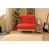 Albury Red Futon Set With Tufted Mattress - Single