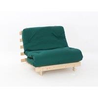 SleepOn Ayr Futon Small Single Set With Tufted Mattress Green
