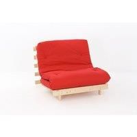 Ayr Futon Small Single Set With Tufted Mattress - Red