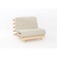 SleepOn Ayr Futon Single Set With Tufted Mattress Natural