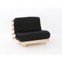 SleepOn Ayr Futon Small Double Set With Tufted Mattress Black