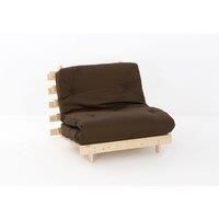 SleepOn Ayr Futon Small Double Set With Tufted Mattress Chocolate