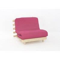 Ayr Futon Small Double Set With Tufted Mattress  Pink