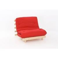 SleepOn Ayr Futon Double Set With Tufted Mattress Red