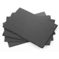 Homiu Natural Slate Place-Mats Serving Board Canape's, Kitchen Dining Pack Of 4