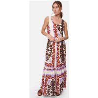 Wide Neckline Strappy Midi Dress