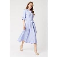 Roll Sleeve Midi Dress Lilac