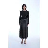 Laminated Tulle Skirt