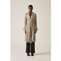 Snake Brown Wrap Dress