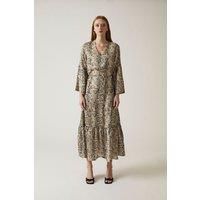 Midi Snake Brown Dress