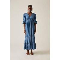 Tiered Denim Dress