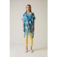 Floral Print Blue Kaftan