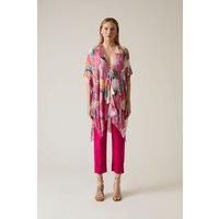 Floral Print Pink Kaftan