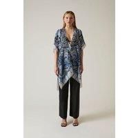Ethnic Print Blue Kaftan