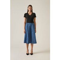 James Lakeland Women's Jeans Skirt in Mid Blue | Size: 18