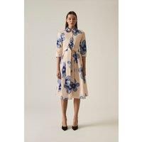 Blue Flower Cotton Dress