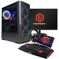 Cyberpower Blaze Gaming Pc Bundle - Amd Ryzen 5 5500, Rtx 4060, 16Gb Ram, 1Tb Ssd With 23.8In Monitor, Headset, Keyboard, Mouse & Pad