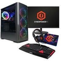 Cyberpower Blaze Gaming Pc Bundle - Amd Ryzen 5 8500G, 16Gb Ddr5 Ram, 1Tb M.2 Nvme Ssd - With 23.8In Monitor, Headset, Keyboard, Mouse & Mouse Pad