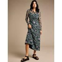 Janet Floral Print Mesh Skirt