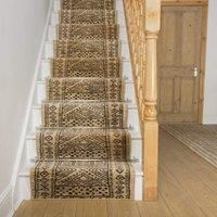 runrug Berber Afrikans Stair Carpet Runner in Light Sand | Size: 70 cm x 450 cm