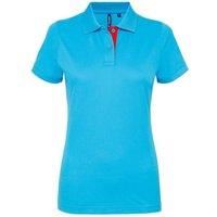 Asquith & Fox Womens/Ladies Short Sleeve Contrast Polo Shirt  RW5353