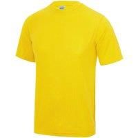 Just Cool Mens Performance Plain T-Shirt (3XL) (Sun Yellow)