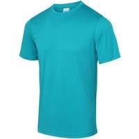 Just Cool Mens Performance Plain T-Shirt (XXL) (Turquoise Blue)