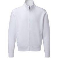 Russell Mens Authentic Full Zip Sweatshirt Jacket (XL) (White)
