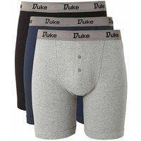 Duke London Mens Driver Kingsize Cotton Boxer Shorts (Pack Of 3) DC145