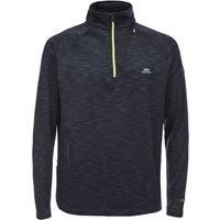 Trespass Mens Collins Half Zip Fleece Top (L) (Black MARL)