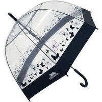 Trespass Papillon, Butterfly Print, Transparent Umbrella, Black
