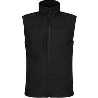 Regatta Mens Flux Softshell Bodywarmer/Sleeveless Jacket Water Repellent and Wind Resistant (XL) (All Black)