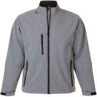 SOL'S Men's Relax Soft Shell Jacket (Breathable, Windproof & Water Resistant) in Grey | Size: 4XL