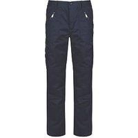 Regatta Men Professional Pro Action Hardwearing Water Repellent Multi Pocket Trousers - Navy, Size: 40"