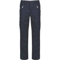 Regatta Men Professional Pro Action Hardwearing Water Repellent Multi Pocket Trousers - Navy, Size: 46"
