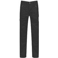 Regatta Men Professional Pro Action Hardwearing Water Repellent Multi Pocket Trousers - Black, Size: 40"