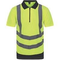 Regatta Professional Hi-Vis Quick Drying Polo, Yellow/Navy, XL